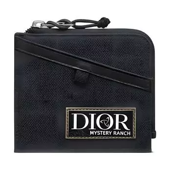 DIOR Мужской кошелек-держатель для карт из нейлона Mystery Rsnch Collaboration, черный