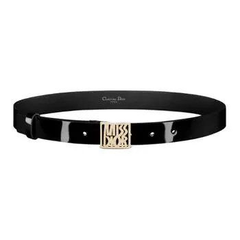 DIOR Ремень женский из коровьей кожи, черный, ширина 2,5 см
