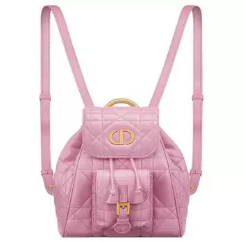 DIOR Рюкзак Caro из овчины Trumpets, женский, цветочный, розовый