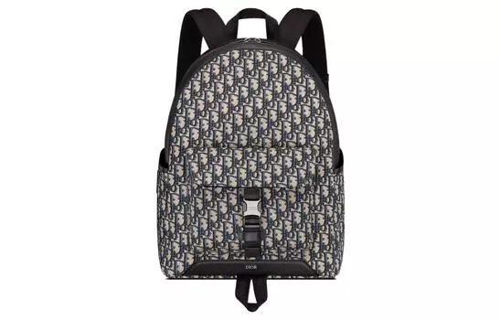 DIOR Рюкзак мужской из зернистой телячьей кожи, бежевый/черный