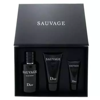 Туалетная вода Dior Sauvage, 60 мл + Спрей, 50 мл + Шампунь-гель, 20 мл