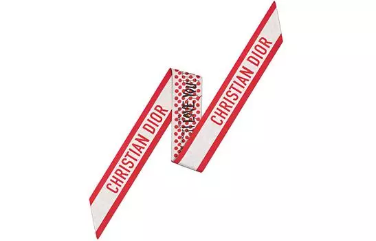 DIOR Шелковый шарф женский красный