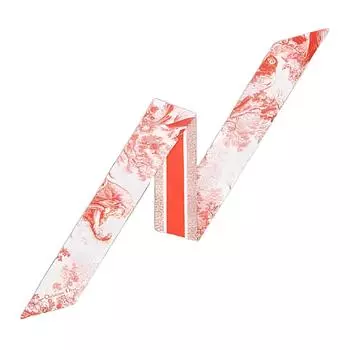 DIOR Шелковый шарф женский оранжевый