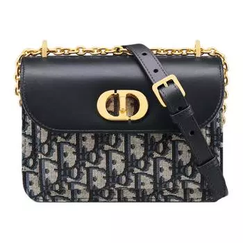 DIOR Сумка через плечо из хлопка с коровьей кожей в стиле пэчворк, мини-сумка через плечо для женщин, синяя