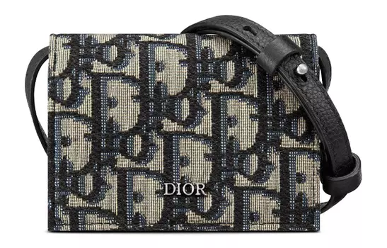 DIOR Сумка через плечо из холста, держатель для карт, портмоне, женская мини-сумка через плечо, джинсовая синяя