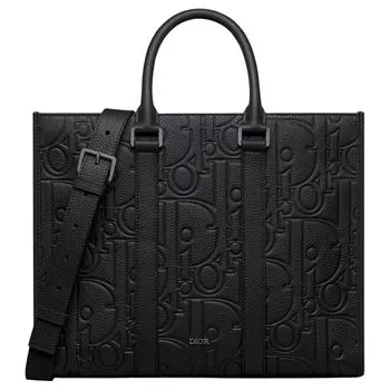 DIOR Сумка через плечо из коровьей кожи, мужская, среднего размера, черная