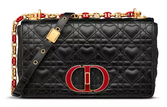 DIOR Сумка через плечо из коровьей кожи с цепочкой, женская, черная