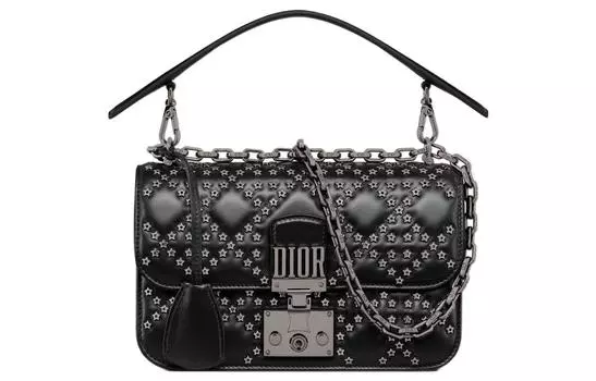 DIOR Сумка через плечо из овчины, женская, черная, Trumpets