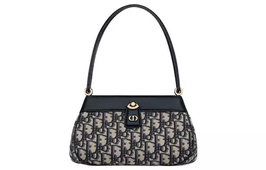 DIOR Сумка через плечо Key из гладкой коровьей кожи, небольшого размера, синяя