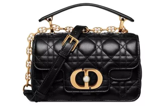 DIOR Сумка из коровьей кожи с плетеным узором, сумка через плечо, мини-сумка женская, черная