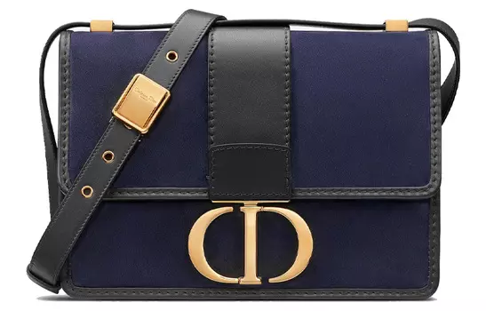DIOR Сумка-коробка из коровьей кожи 30 Montaigne Suede, сумка на плечо, сумка через плечо, обычная женская, синяя