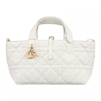 DIOR Сумка Toujours Native из коровьей кожи, маленькая, белая