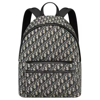 DIOR Тканевый рюкзак мужской бежево-черный