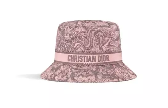 DIOR Женская хлопковая панама розового цвета