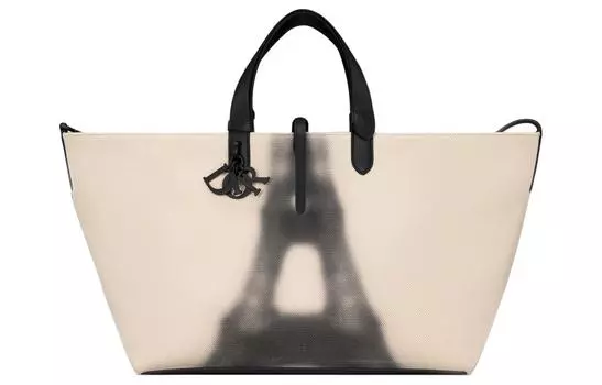 DIOR Женская кожаная сумка-туба Toujours Native, молочно-бело-черная