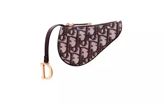 DIOR Женский кошелек для монет с вышивкой, красный