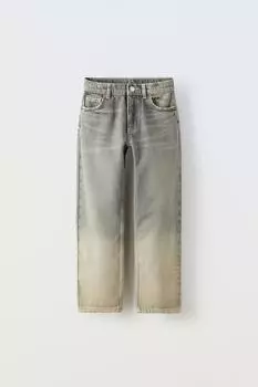 Дип-дай джинсы ZARA, серый