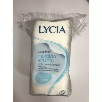 Dischetti Quadrotti Morbido Strucco Мягкие подушечки для снятия макияжа, 50 шт., Lycia