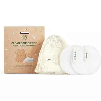 Диски для снятия макияжа из бамбука и хлопка, многоразовые The Body Shop