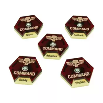 Диски управления, цвет слоновой кости и полупрозрачный красный, Warhammer 40k - Kill Team Accessories (Litko Aerosystems)