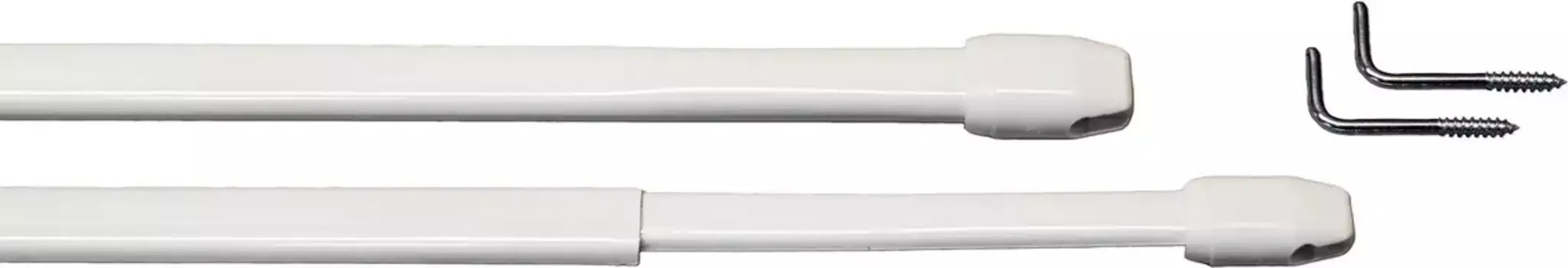 Дисковая штанга indeko "выдвижная дисковая штанга, 1 дорожка, 2 шт.", 1 дорожка, выдвижная 30 см - 50 см, 11 мм, белый