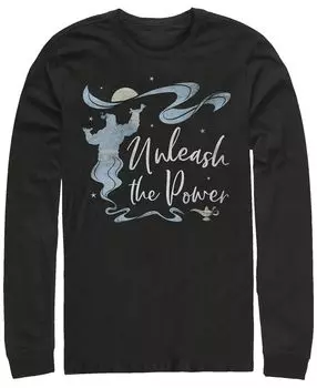 Диснеевский мужской фильм "аладдин в прямом эфире", "джинн высвободи силу", футболка с длинным рукавом Fifth Sun, черный