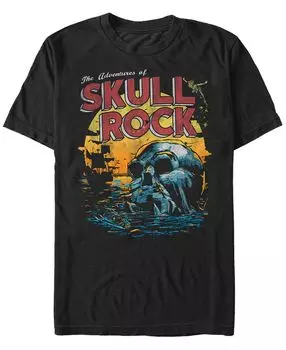 Диснеевский мужской плакат с изображением черепа питера пэна в стиле рок-н-ролла, вдохновленный винтажным закатом, футболка с коротким рукавом Fifth Sun, черный