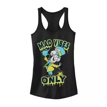 Дисней Алиса в Стране чудес Безумный Шляпник для юниоров Mad Vibes Only Tank Licensed Character, черный