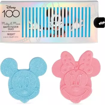 Disney 100 Years Of Wonder Bath Fizzers Duo, ограниченная серия, аромат Микки и Минни Маус с прекрасным ванильным ароматом — набор из 2 штук, Mad Beauty