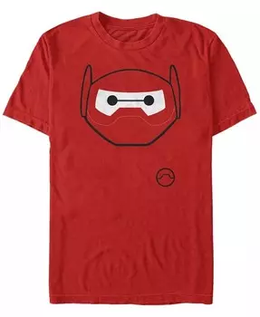 Disney Men's Big Hero 6 Baymax Mask Big Face Costume Футболка с коротким рукавом Футболка с коротким рукавом Fifth Sun, красный