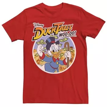 Disney's DuckTales Scrooge McМужская футболка Woo-oo Duck Licensed Character, красный