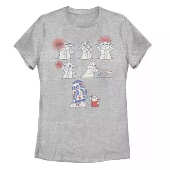 Disney's Star Wars: футболка с рисунком Grogu Grid The Mandalorian Juniors Licensed Character