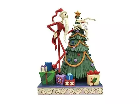 Disney Traditions Enesco Кошмар перед Рождеством Санта-Клаус и Зеро с елкой 10.8 Рисунок Inna marka