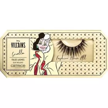 Disney Villains Cruella False Lashes No. 020 Объемные черные веганские ресницы Catrice