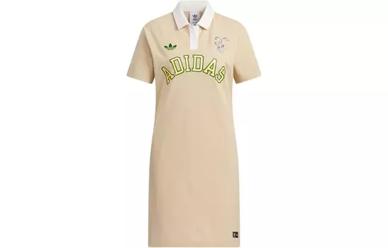 Disney X DISNEY - DUMBO Короткое платье с рукавами женское светло-коричневое Adidas Originals