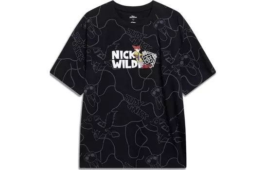 Disney X Disney Футболка мужская черная с принтом Lining, черный