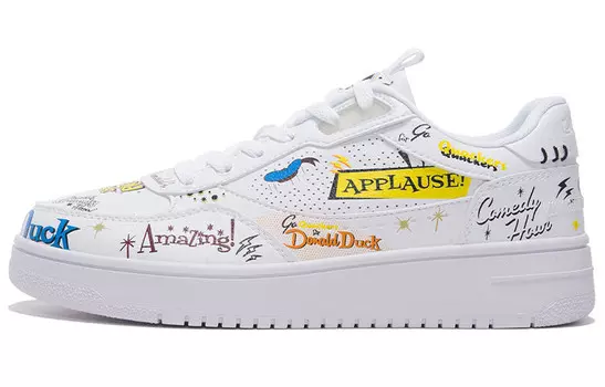 Disney X Disney Скейтбординг Кроссовки Мужские Низкие Белые Lining