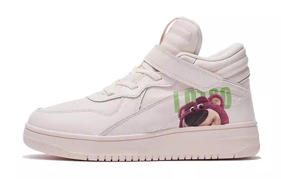 Disney X LiNing X Disney Детские кроссовки для скейтбординга GS Mid-top Розовые, абрикосовые/зеленые Lining Young