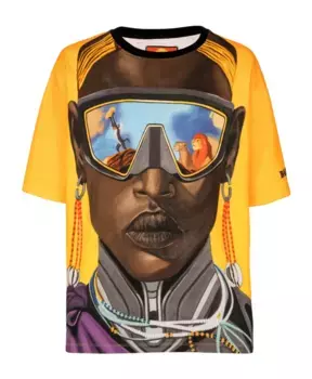 Disney x: the Lion King — свободная футболка с принтом Ника Мтвана Balmain, мультиколор