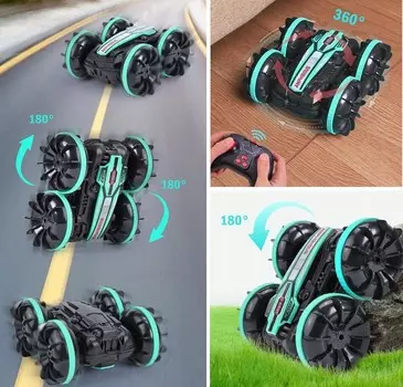 ДИСТАНЦИОННО УПРАВЛЯЕМАЯ РАБОТА С ЖЕСТАМИ АМФИБИЯ 2 ПУЛЬТА 4x4 ПЛАВАЮЩАЯ НА 360° DT