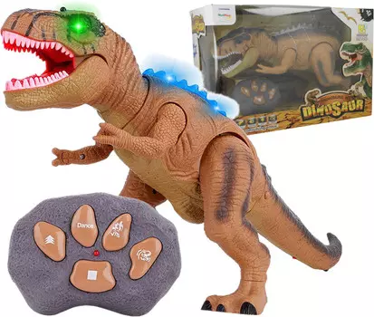 Дистанционно управляемый динозавр Тираннозавр рычит и ходит коричневый U350B elektrostator