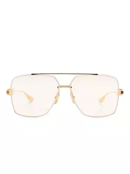 Dita Eyewear солнцезащитные очки Grand Emperik в прямоугольной оправе, белый