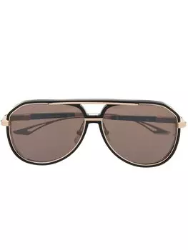 Dita Eyewear солнцезащитные очки-пилоты в массивной оправе, золотистый
