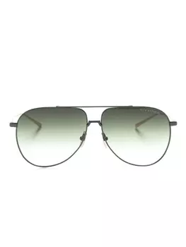 Dita Eyewear солнцезащитные очки в круглой оправе с логотипом, золотистый