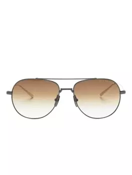 Dita Eyewear солнцезащитные очки в круглой оправе с логотипом, черный