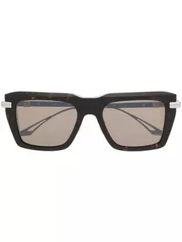 Dita Eyewear солнцезащитные очки в квадратной оправе, коричневый