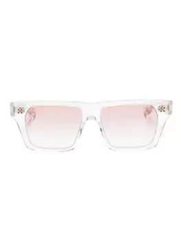 Dita Eyewear солнцезащитные очки в квадратной оправе с логотипом, белый