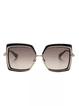 Dita Eyewear солнцезащитные очки в массивной оправе, коричневый