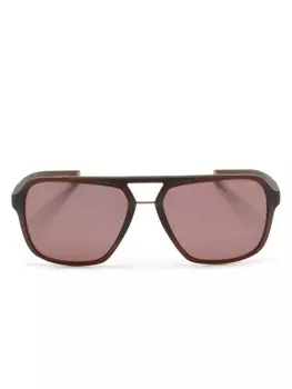 Dita Eyewear солнцезащитные очки в прямоугольной оправе, коричневый