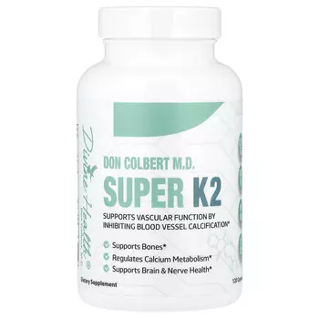 Divine Health, Дон Кольбер, доктор медицины Super K2, 200 мкг, 120 капсул
